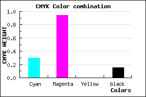 #970CD8 color CMYK mixer