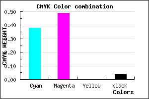 #977CF5 color CMYK mixer