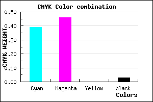 #9786F8 color CMYK mixer
