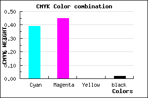 #9789F9 color CMYK mixer