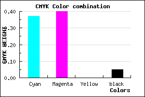 #9790F1 color CMYK mixer