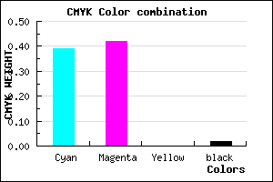 #9790F9 color CMYK mixer