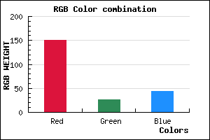 rgb background color #971B2C mixer