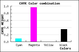 #9707A6 color CMYK mixer