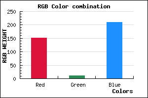 rgb background color #980BD1 mixer