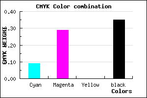 #9877A7 color CMYK mixer