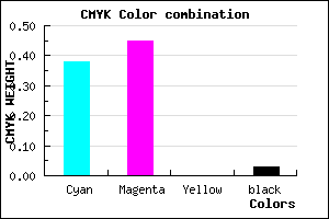 #9887F7 color CMYK mixer