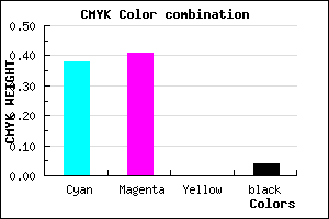 #9890F4 color CMYK mixer