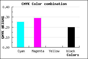 #9891CB color CMYK mixer