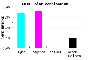 #9894E6 color CMYK mixer