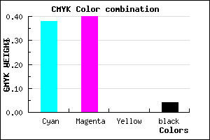 #9894F6 color CMYK mixer