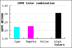 #9897B1 color CMYK mixer