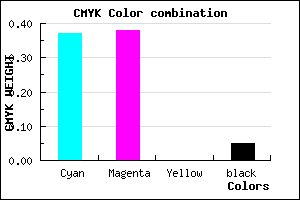 #9897F3 color CMYK mixer