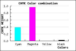 #990BFA color CMYK mixer