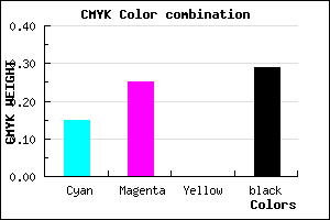 #9987B5 color CMYK mixer