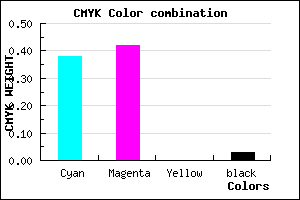 #9990F7 color CMYK mixer