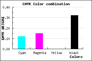#9994AE color CMYK mixer