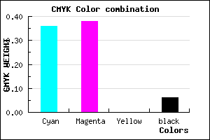 #9994F0 color CMYK mixer