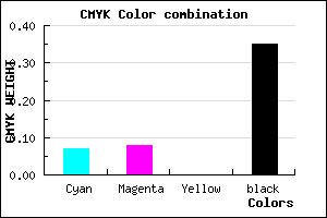 #9997A5 color CMYK mixer