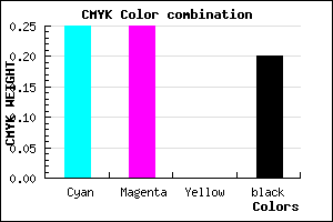 #9999CD color CMYK mixer