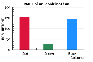 rgb background color #99198F mixer