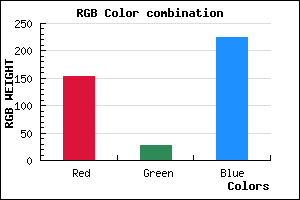 rgb background color #991BE1 mixer