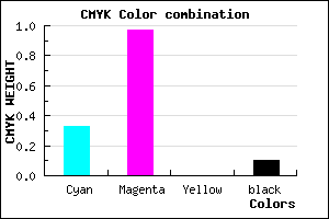 #9907E6 color CMYK mixer