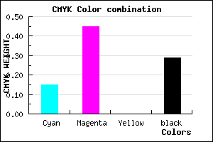 #9963B5 color CMYK mixer