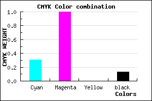 #9A00DE color CMYK mixer
