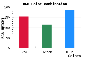 rgb background color #9A72B8 mixer