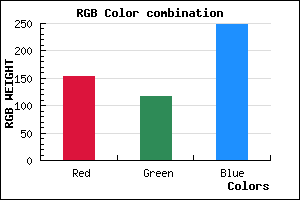 rgb background color #9A75F8 mixer
