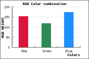 rgb background color #9A76AE mixer