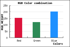 rgb background color #9A79CB mixer