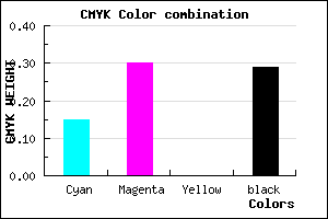 #9A7EB5 color CMYK mixer