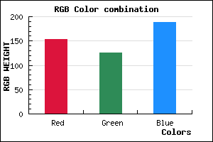 rgb background color #9A7EBC mixer
