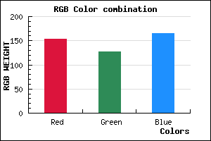 rgb background color #9A7FA5 mixer
