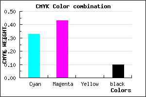 #9A83E5 color CMYK mixer
