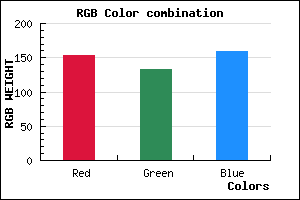 rgb background color #9A859F mixer