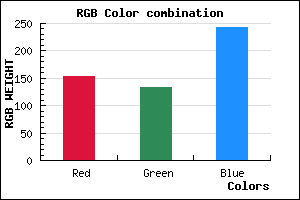 rgb background color #9A85F3 mixer