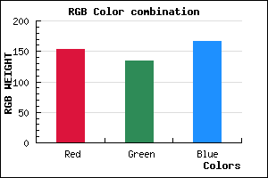 rgb background color #9A86A6 mixer