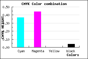 #9A88F5 color CMYK mixer