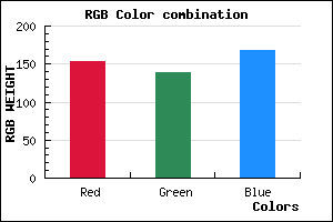 rgb background color #9A8AA8 mixer
