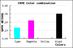 #9A8AB2 color CMYK mixer