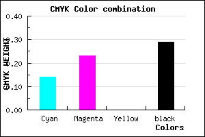 #9A8AB4 color CMYK mixer