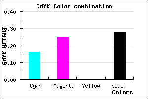 #9A8AB8 color CMYK mixer