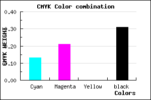 #9A8BB1 color CMYK mixer