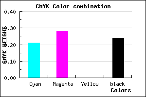 #9A8CC2 color CMYK mixer
