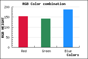 rgb background color #9A8DBB mixer