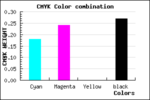 #9A8FBB color CMYK mixer