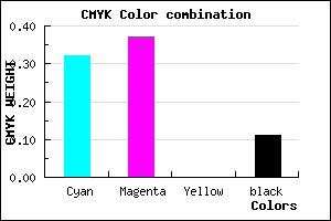#9A8FE3 color CMYK mixer